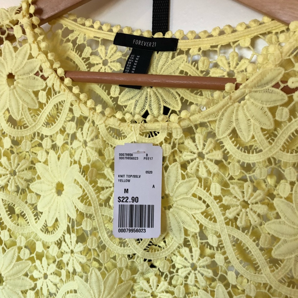 Yellow lace box top